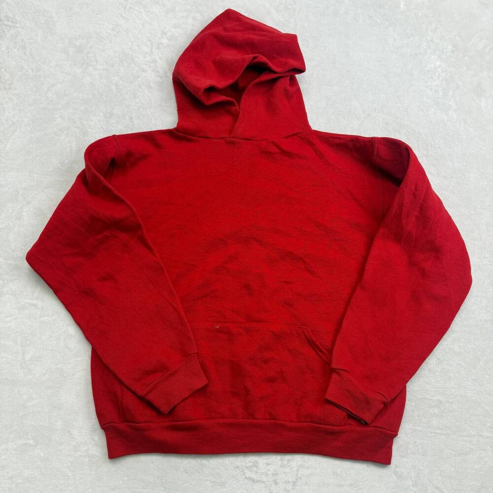 Russell Athletic Men's Hoodie Red Size M 90s Vintage Pullover Blank Made in USA